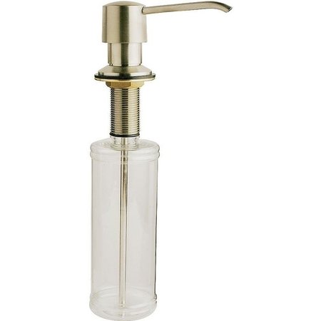 PLUMB PAK Soap Lotion Dispenser, PlasticStainless Steel, Clear, Brushed Nickel K612DSBN